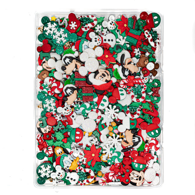 Ultimate Disney Christmas Embellishment Value Pack for DIY, 250 pieces