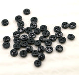 Round Black 6mm 2-Hole Buttons