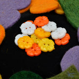 Faboolous Florals Yellow Orange White Flowers 2-Hole Halloween Themed Buttons