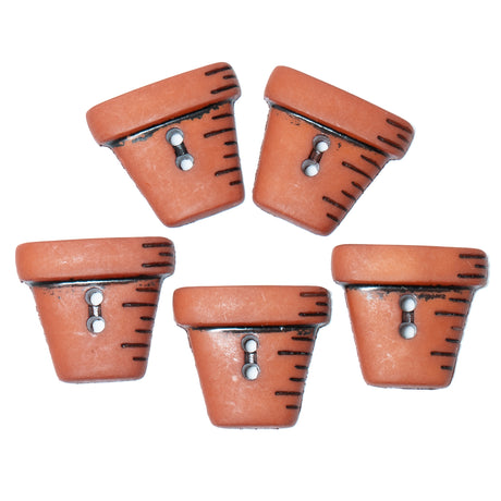 Sew Thru Flower Pot Buttons