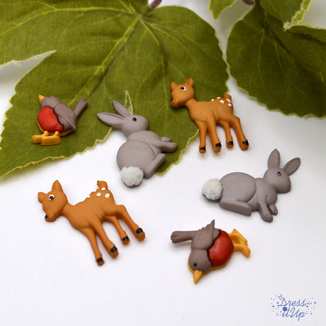 Forest Explorers Outdoor Wildlife Animal Buttons