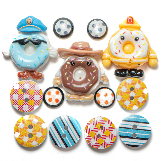 Funny Donuts Boy Theme Craft Embellishments