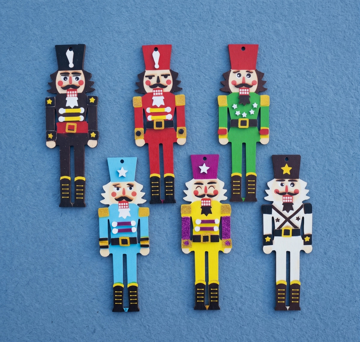 Nutcracker Christmas Wood Ornaments