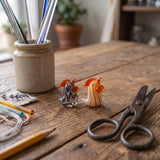 3D Lampwork Rooster Glass – 2 Piece Set