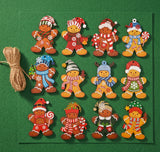 Gingerbread Villagers Wood Ornaments