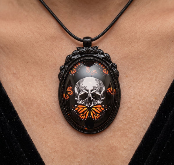 Monarch Skull Gothic Necklace
