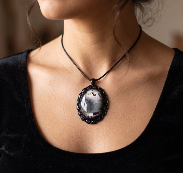 Haunted Moonlit Lake Necklace