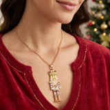 Sugar Plum Nutcracker Enamel Pendant Necklace