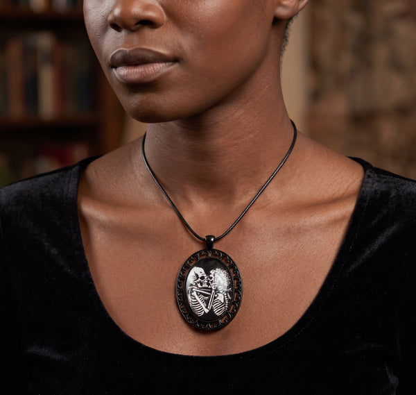 Till Death Do Us Part Skeleton Necklace