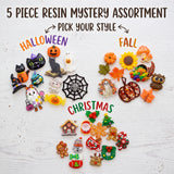5 Piece Mystery Resin Assortment- Pick your Favorite Theme