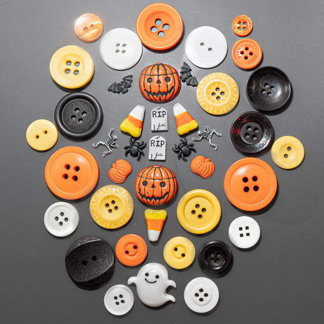 Spooky BOO Button Bouquet DIY Kit