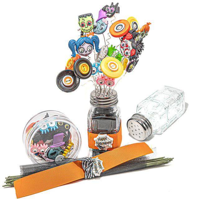 Monster Mash Button Bouquet DIY Kit