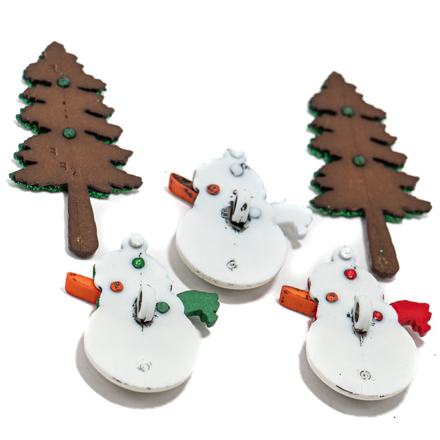 Have a Cool Yule Snowman Outdoor Winter Themed Buttons