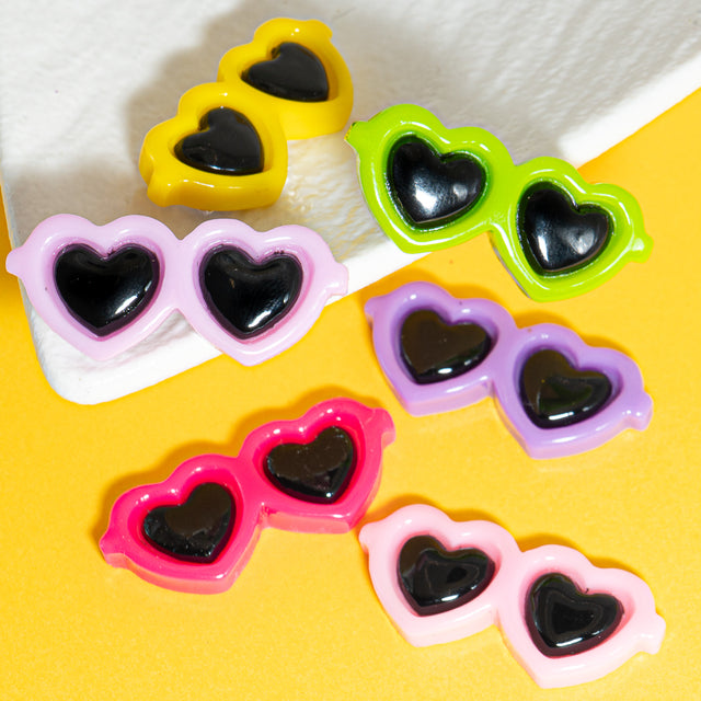 Heart Sunglasses Multi Color Summer Themed