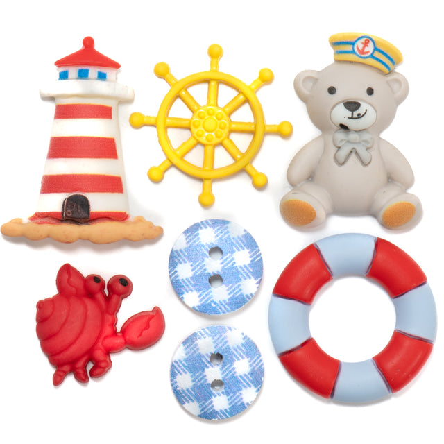 Hello Sailor Boating Craft Buttons