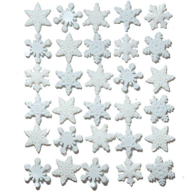 Itty Bitty Snowflakes Winter Themed Buttons