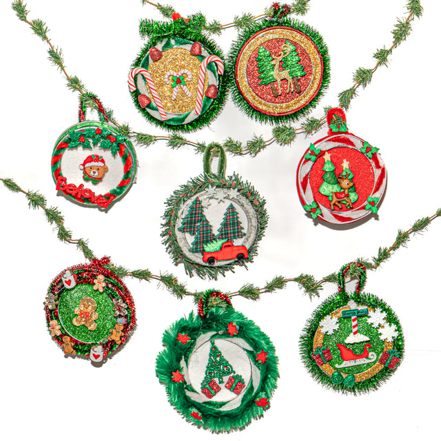 DIY Christmas Ornament Kit Metal Rings, 100+ pieces Makes 8 Ornaments