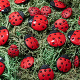 Lucky Ladybug Craft Embellishments Charming Shank-Back Buttons 24 pcs