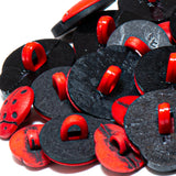 Lucky Ladybug Craft Embellishments Charming Shank-Back Buttons 24 pcs