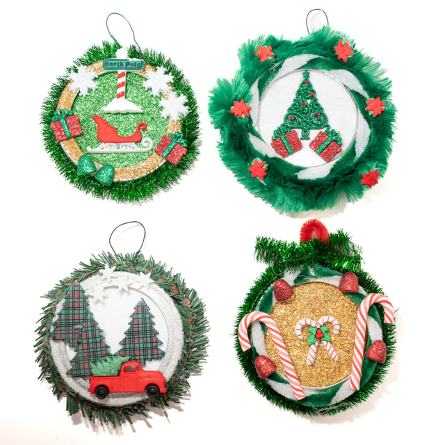 DIY Christmas Ornament Kit Metal Rings, 100+ pieces Makes 8 Ornaments