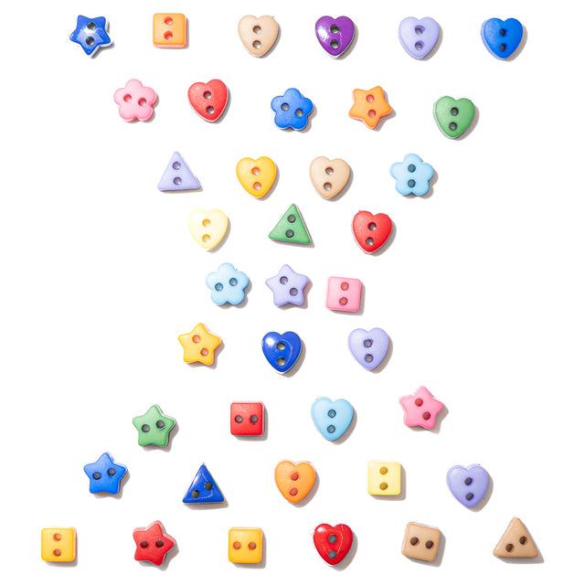 Micro Shapes in Home Sweet Home Multi Color 2-Hole Buttons