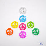Peace Multi Color Groovy Sign Buttons