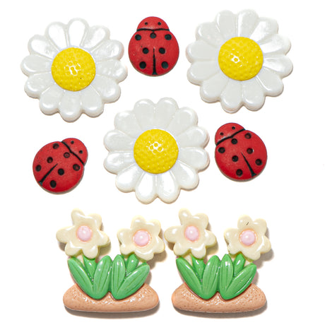 Picking Daisies Spring Craft Embellishments