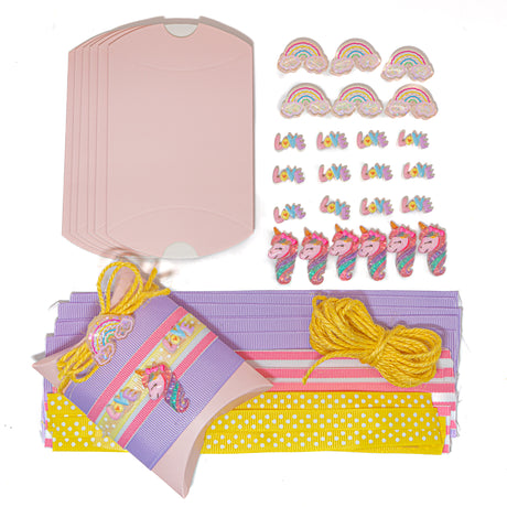 DIY Party Favor Kit in Rainbow Unicorn, 36 pieces