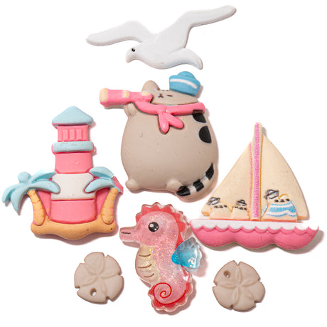 Sail Into Adventure Flat Embellishments Beach Ocean Nautical Themed Embellishments