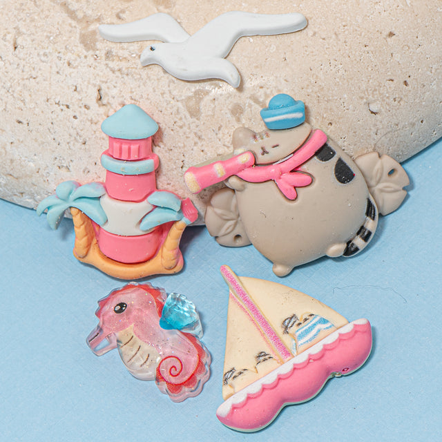 Sail Into Adventure Flat Embellishments Beach Ocean Nautical Themed Embellishments