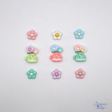 Serenity In Petals Flower Pots Shiny Flat Back Embellishments