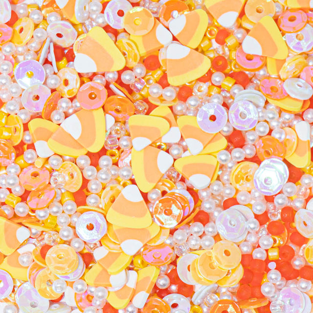 Sequin Shaker Embellishment Mix In Candy Corn Party