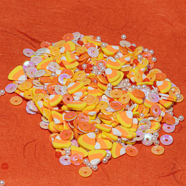 Sequin Shaker Embellishment Mix In Candy Corn Party
