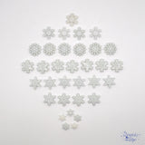 Snowflake Super Value Pack, 50pcs Sewing Shank Embellishments
