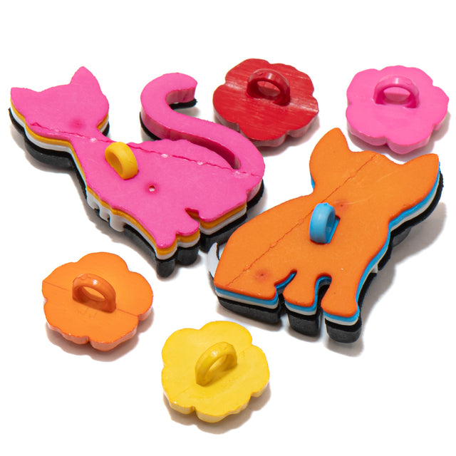 Spirit Animals Day Of The Dead Skull Themed Buttons