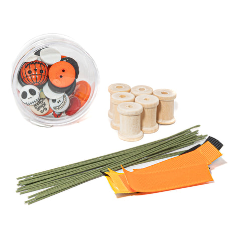 Nightmare Spool Halloween Button Bouquet Kit