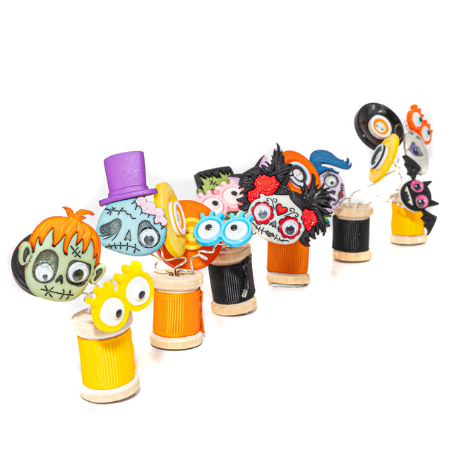 Spool of Spooks Halloween Button Bouquet Kit