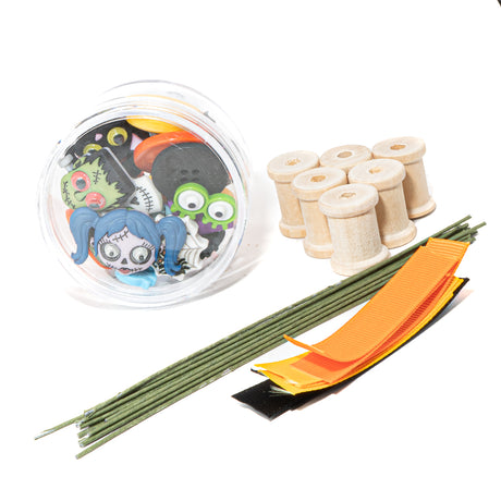 Spool of Spooks Halloween Button Bouquet Kit