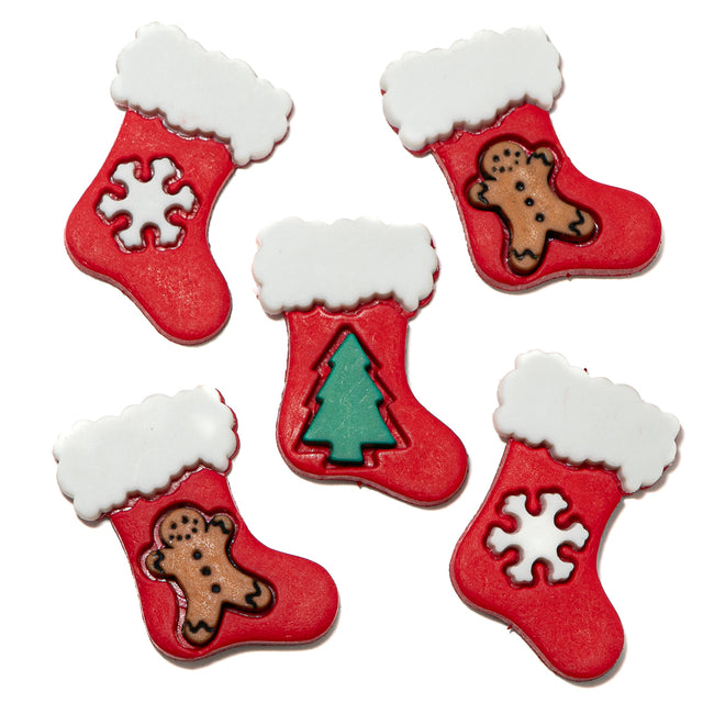 Stockings Festive Holiday Inspired Buttons