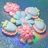 Strawberry Blooms in Blue Embellishment Mix
