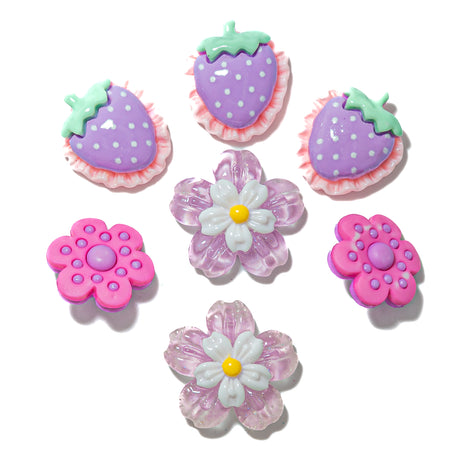 Strawberry Blooms in Purple Embellishment Mix