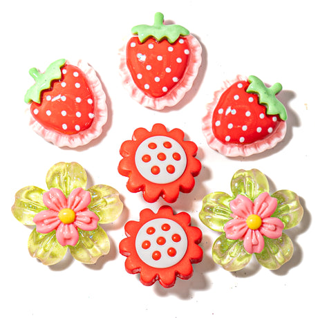 Strawberry Blooms in Red Embellishment Mix