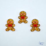 Sugar and Spice Resin Sparkly Gingerbread Holiday Baking Themed Embellishments