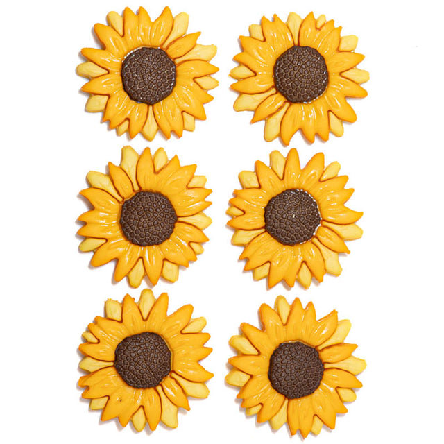 Sunflowers Yellow Summer Autumn Inspired Embellishments