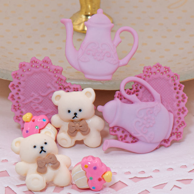 Tea Party Sweet Pink Parisian Themed Embellishments