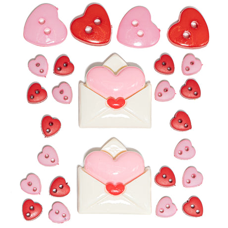 The Magic Of Love Red Pink Valentine's Day Themed Embellishments