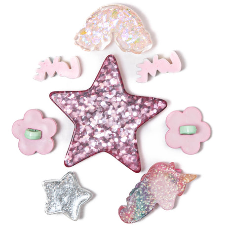Time To Be A Unicorn Resin Glitter Sparkle Fantasy Themed Embellishments
