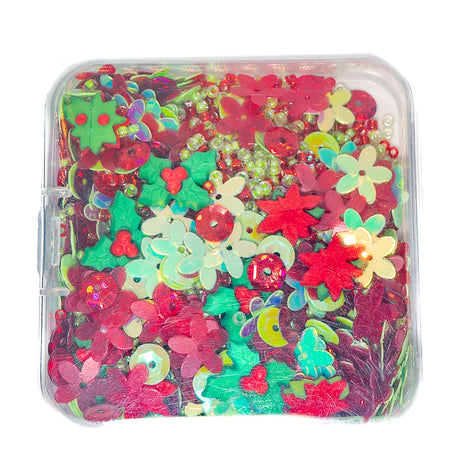 Sequins and Stardust Bead Shakers in Christmas Sprinkles