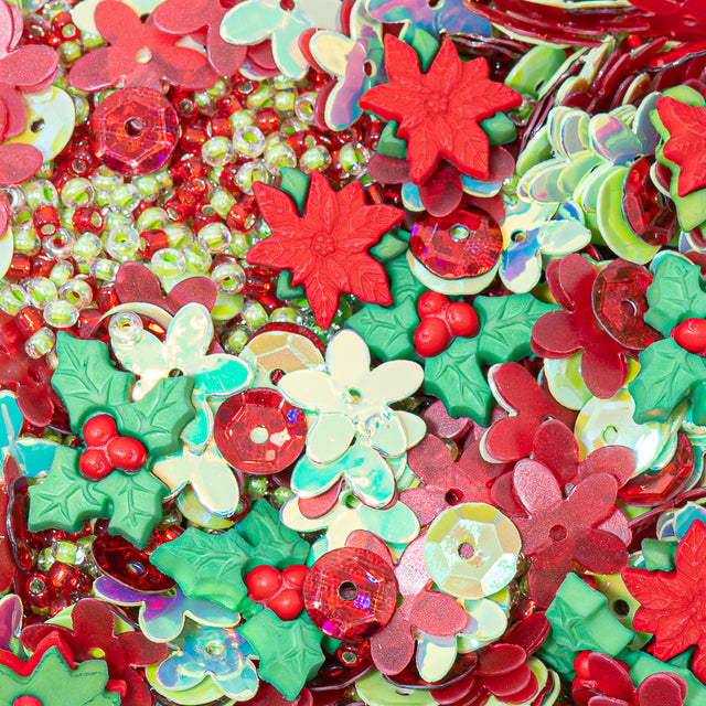 Sequins and Stardust Bead Shakers in Christmas Sprinkles