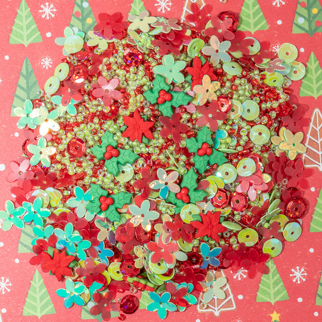 Sequins and Stardust Bead Shakers in Christmas Sprinkles